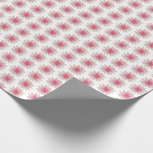 Madeliefjes Roze Cadeaupapier (Hoek)