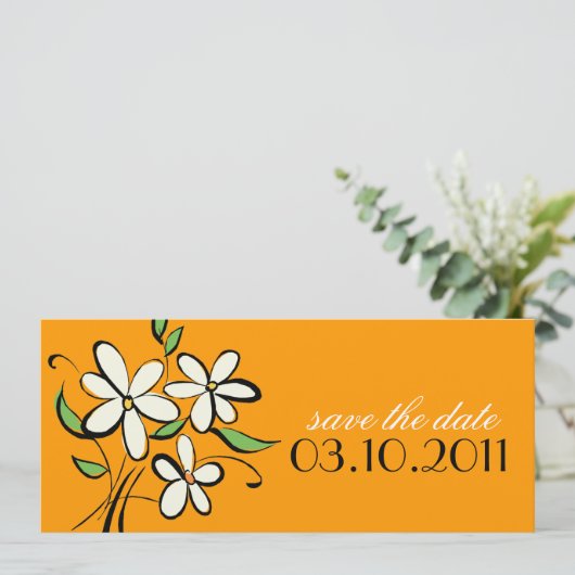 Madeliefjes Save the Date Aankondiging (Staand voorkant)