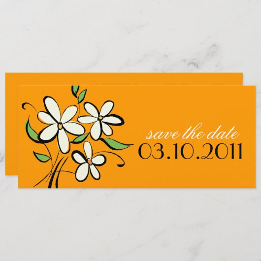 Madeliefjes Save the Date Aankondiging (Voorkant / Achterkant)