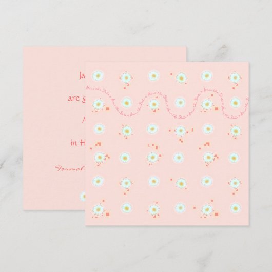 Madeliefjes Save the Date-sjabloon zonder rand Kaart (Voorkant / Achterkant)