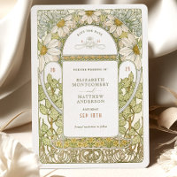 Madeliefjes Save the Date Vintage Art Nouveau Much
