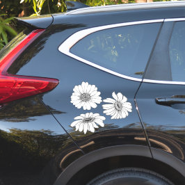 Madeliefjes set van 3 madeliefjes ideaal voor auto sticker