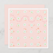 Madeliefjes Sjabloon voor datum opslaan met rand Kaart (Voorkant / Achterkant)