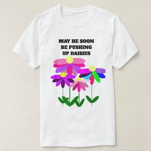 Madeliefjes T-Shirt omhoog duwen (Design voorkant)