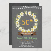 Madeliefjes thema uitnodiging (Voorkant / Achterkant)