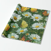 Madeliefjes, Tulpen & Vlinders Cadeaupapier (Uitgerold)