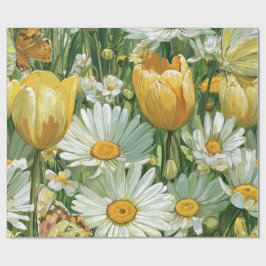 Madeliefjes, Tulpen & Vlinders Cadeaupapier