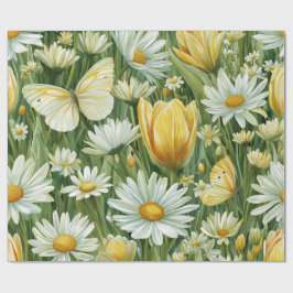 Madeliefjes, Tulpen & Vlinders Cadeaupapier