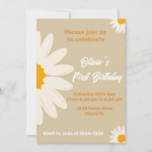 Madeliefjes uitnodiging  madeliefjes verjaardagska (Voorkant)