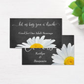 Madeliefjes, Witte Script & Schoolbord | Drankkaar Visitekaartjes (Bureau)
