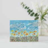 Madeliefjes & Wolken Briefkaart (Staand voorkant)
