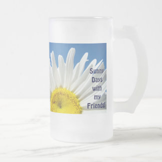 Madeliefjes Zonnige Dagen met Mijn Vrienden! Glaze Matglas Bierpul