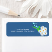 Madeliefjesboeket Adres Verzendlabels Etiket (Insitu)