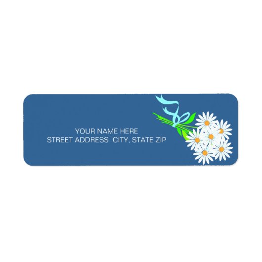Madeliefjesboeket Adres Verzendlabels Etiket (Voorkant)