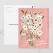 Madeliefjesboeket Gefeliciteerd met je verjaardag  Briefkaart (Voorkant / Achterkant)