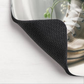 Madeliefjesboeket in een witte sneaker muismat (Hoek)