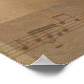Madeliefjesboeket over muziek poster (Hoek)