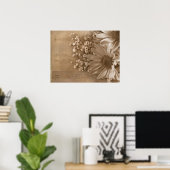 Madeliefjesboeket over muziek poster (Thuiskantoor)