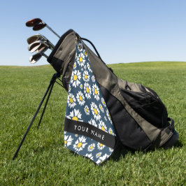 Madeliefjespatroon, Witte Madeliefjes, Uw Naam Golfhanddoek