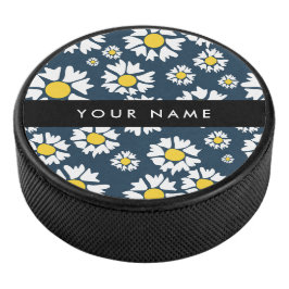 Madeliefjespatroon, Witte Madeliefjes, Uw Naam Hockey Puck