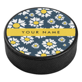 Madeliefjespatroon, Witte Madeliefjes, Uw Naam Hockey Puck