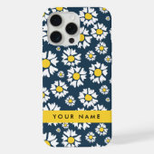 Madeliefjespatroon, Witte Madeliefjes, Uw Naam iPhone Hoesje (Achterkant)