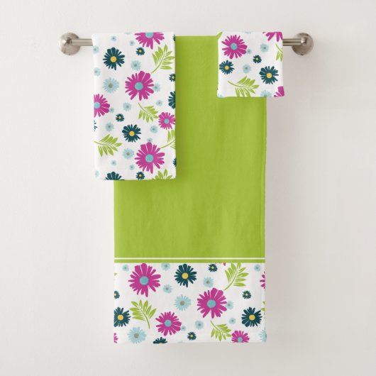 Madeliefjestuin Botanische Wilde Bloem Bad Handdoek (Insitu)