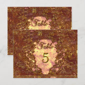 Madelina Kandice Victoriaans tafel nummer Kaart (Voorkant / Achterkant)