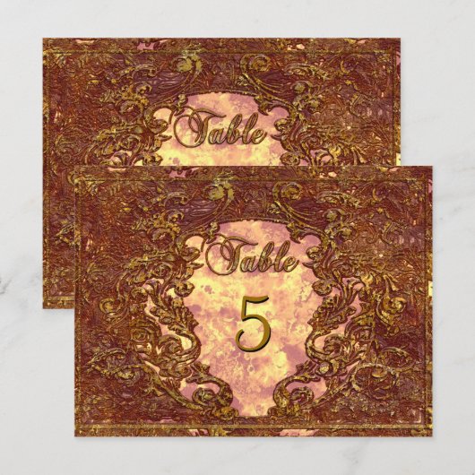 Madelina Kandice Victoriaans tafel nummer Kaart (Voorkant / Achterkant)