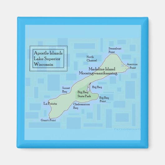 Madeline Island Square Magnet 2025 (Voorkant)