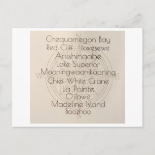 Madeline Island Woorden Ansichtkaart Briefkaart