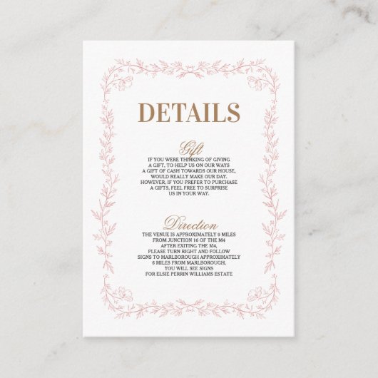 Madeline Klassieke Bijkaartkaarten Informatiekaartje (Voorkant)