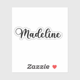 Madeline Naam - Handgeschreven kalligrafie Sticker