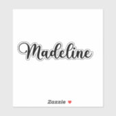 Madeline Naam - Handgeschreven kalligrafie Sticker (Vel)