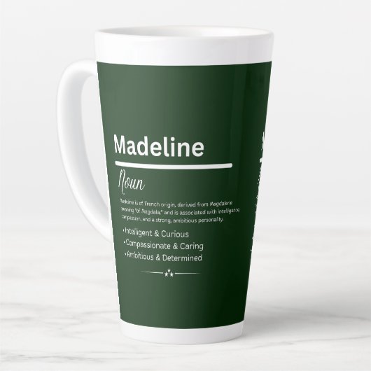 Madeline Personalized Girl Name Latte Mok (Linkerhoek)