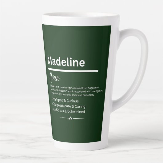 Madeline Personalized Girl Name Latte Mok (Rechts)