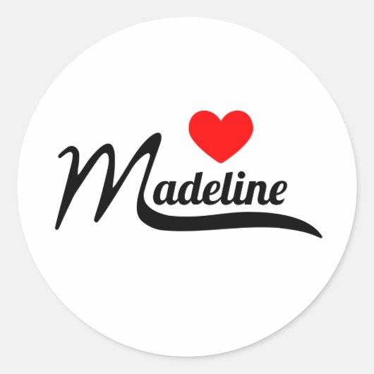 Madeline Ronde Sticker (Voorkant)