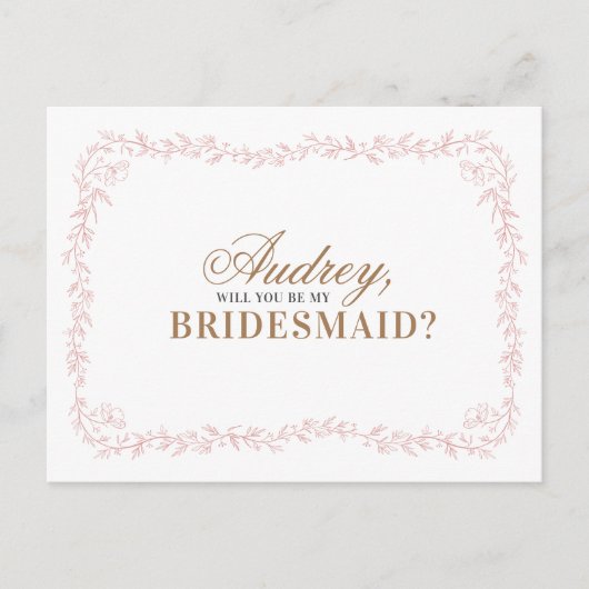 Madeline wil je mijn bruidsmeisje Kaarten zijn (Voorkant)