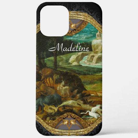 Madelines Meadow Monogram Hoesje-Mate iPhone Case (Achterkant)