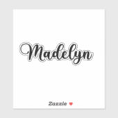 Madelyn Naam - Handgeschreven kalligrafie Sticker (Vel)