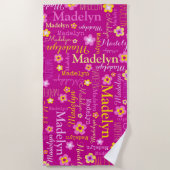Madelyn naam strandhanddoek strandlaken (Voorkant)