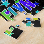 "MADELYN" voornaam, geun "HAPPY BIRTHDAY" Legpuzzel (Zijkant)