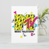 Mademark x MTV - De officiële MTV Logo met 80s een Kaart (Staand voorkant)