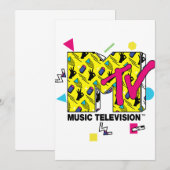 Mademark x MTV - De officiële MTV Logo met 80s een Kaart (Voorkant / Achterkant)