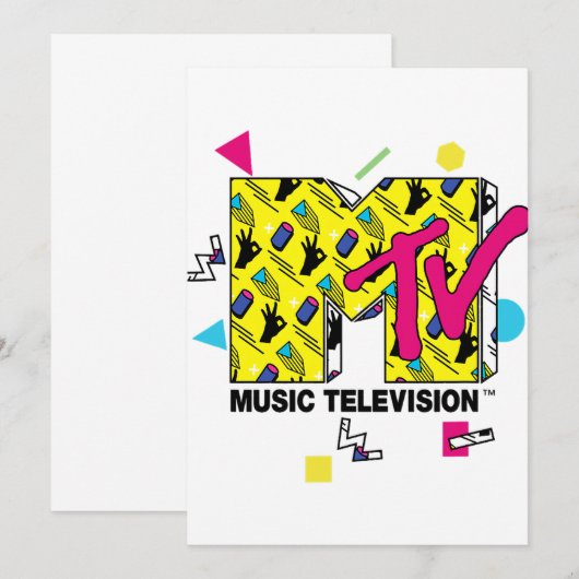 Mademark x MTV - De officiële MTV Logo met 80s een Kaart (Voorkant / Achterkant)
