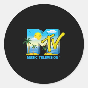 Mademark X MTV - De officiële MTV Logo met Sunny Ronde Sticker