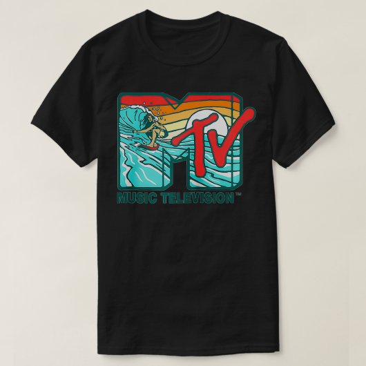 Mademark x MTV - MTV vangt een Wave MTV Surfer-Log T-shirt (Design voorkant)