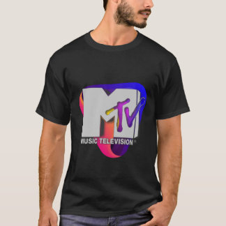 Mademark x MTV - Retro MTV Logo 80's Chrome Effect T-shirt