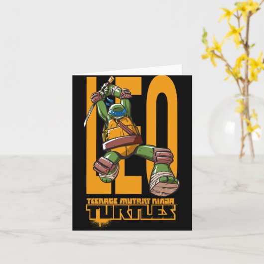 Mademark X - - Original Tmnt New Leonardo  Kaart (Gele Bloem)