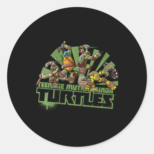 Mademark X - Womens - Original Tmnt New Series Tea Ronde Sticker (Voorkant)